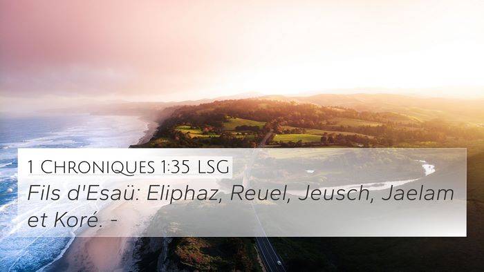 1 Chroniques 1:35 LSG Bible Verse Image