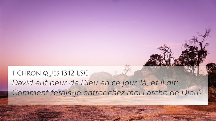 1 Chroniques 13:12 LSG 4K Wallpaper - David eut peur de Dieu en ce jour-là, et il dit: - 4K Wallpaper Bible Verse