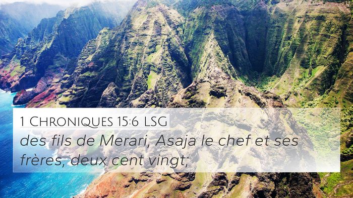 1 Chroniques 15:6 LSG Bible Verse Image