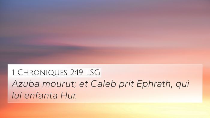 1 Chroniques 2:19 LSG Bible Verse Image