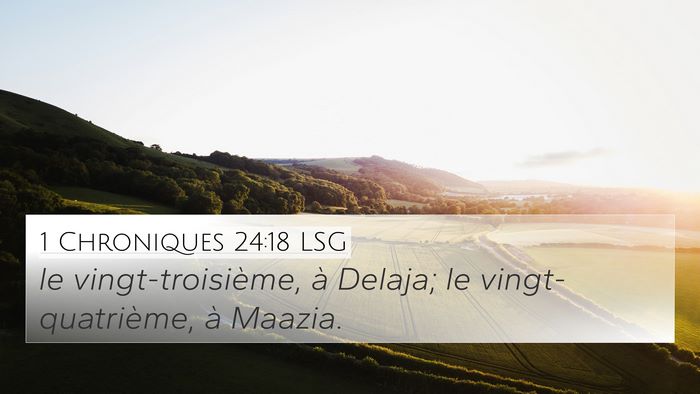 1 Chroniques 24:18 LSG Bible Verse Image
