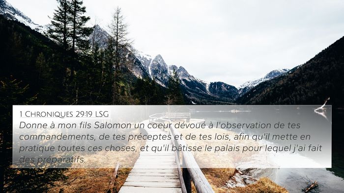 1 Chroniques 29:19 LSG Bible Verse Image