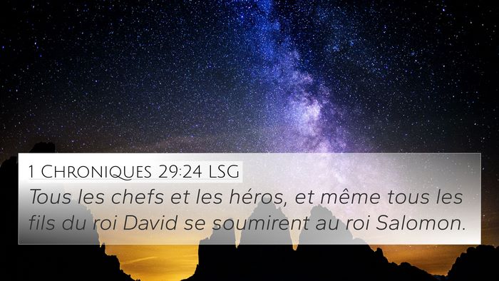 1 Chroniques 29:24 LSG Bible Verse Image