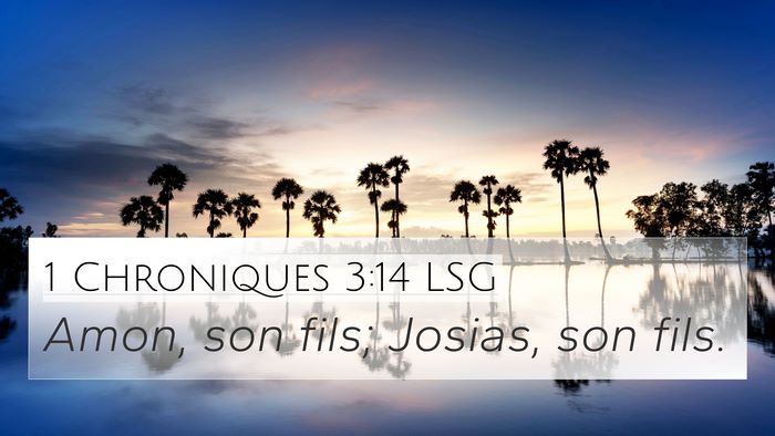 1 Chroniques 3:14 LSG 4K Wallpaper - Amon, son fils; Josias, son - 4K Wallpaper Bible Verse