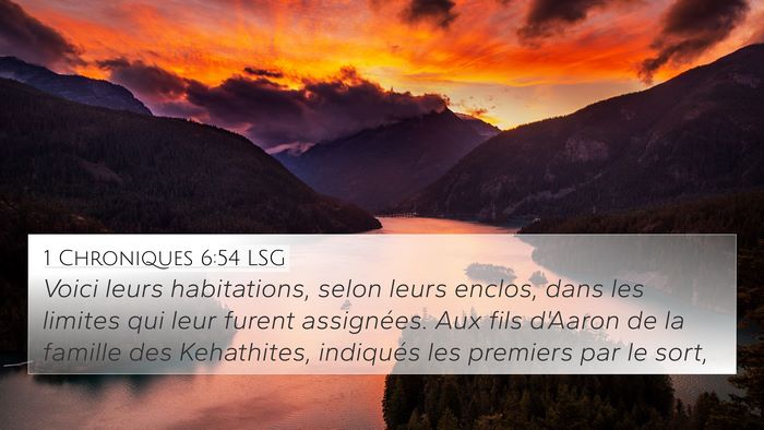 1 Chroniques 6:54 LSG Bible Verse Image