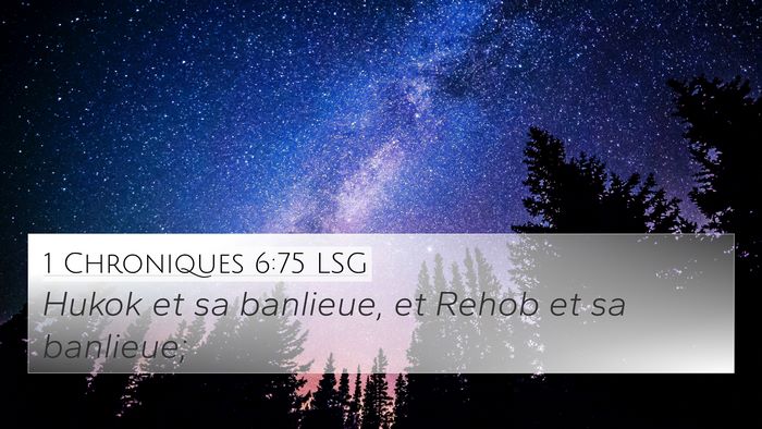 1 Chroniques 6:75 LSG Bible Verse Image