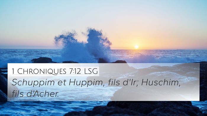 1 Chroniques 7:12 LSG Bible Verse Image