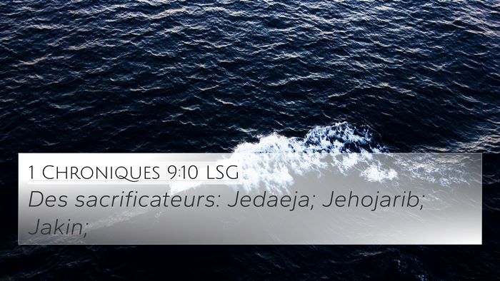 1 Chroniques 9:10 LSG Bible Verse Image