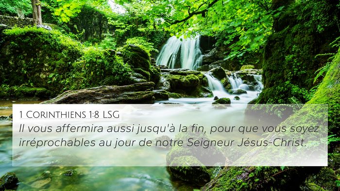 1 Corinthiens 1:8 LSG Bible Verse Image