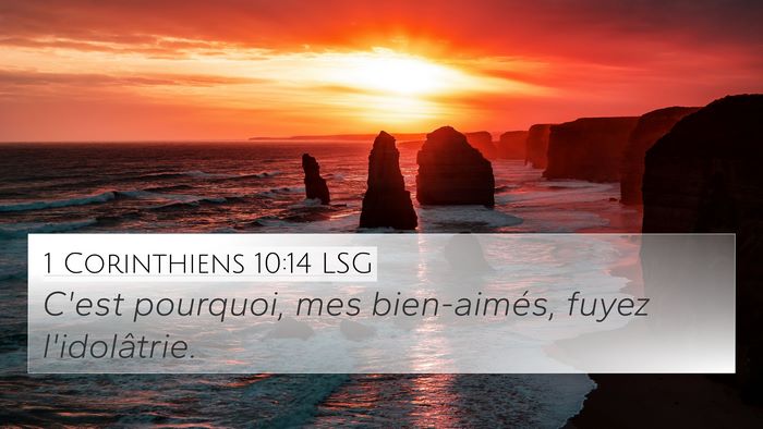 1 Corinthiens 10:14 LSG Bible Verse Image