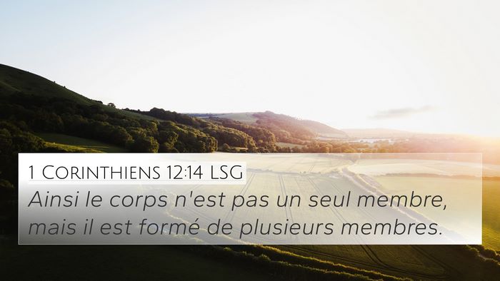 1 Corinthiens 12:14 LSG Bible Verse Image