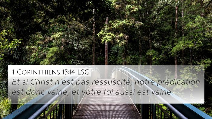 1 Corinthiens 15:14 LSG Bible Verse Image