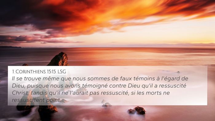 1 Corinthiens 15:15 LSG Bible Verse Image