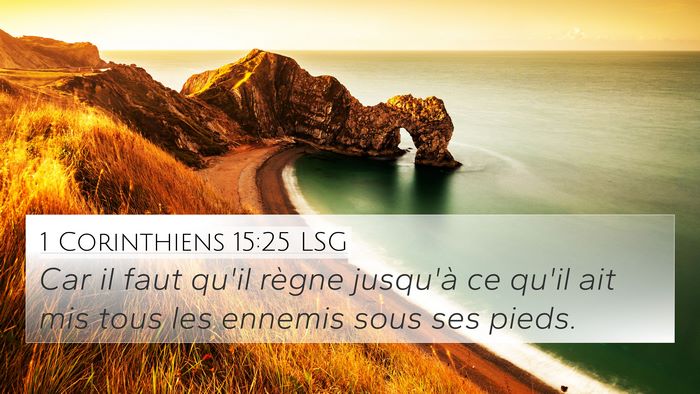 1 Corinthiens 15:25 LSG Bible Verse Image