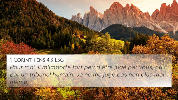 1 Corinthiens 4:3 LSG Bible Verse Image