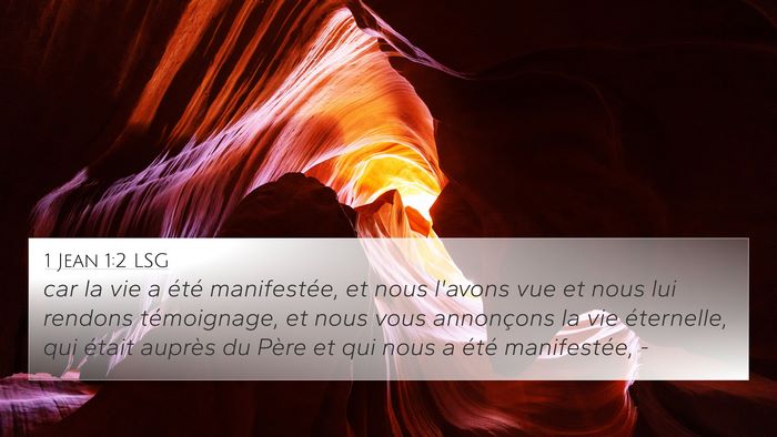 1 Jean 1:2 LSG Bible Verse Image