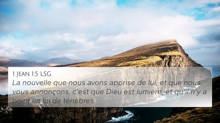 1 Jean 1:5 LSG Bible Verse Image
