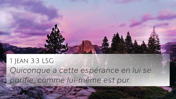 1 Jean 3:3 LSG Bible Verse Image