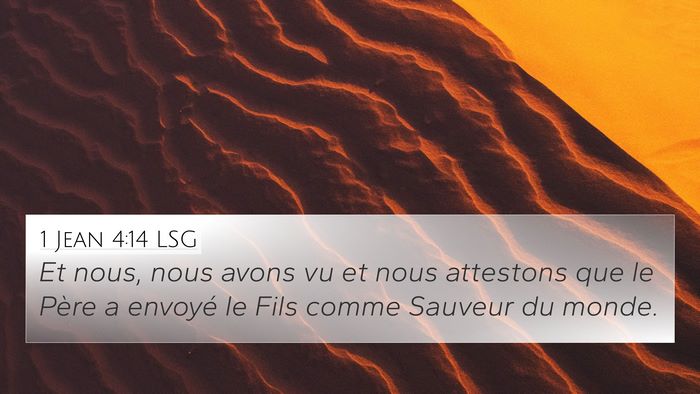 1 Jean 4:14 LSG Bible Verse Image