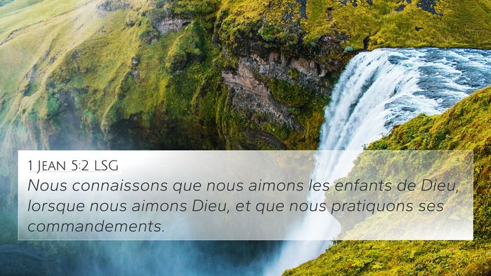 1 Jean 5:2 LSG Bible Verse Image