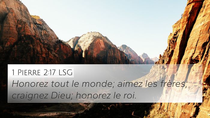 1 Pierre 2:17 LSG Bible Verse Image