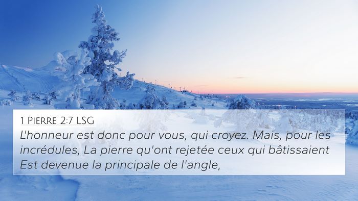 1 Pierre 2:7 LSG Bible Verse Image