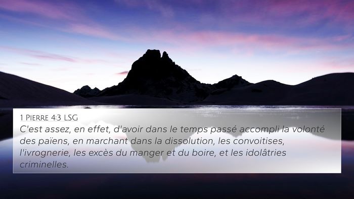 1 Pierre 4:3 LSG Bible Verse Image