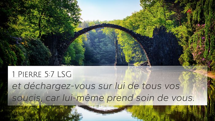 1 Pierre 5:7 LSG Bible Verse Image