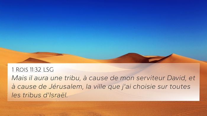1 Rois 11:32 LSG Bible Verse Image