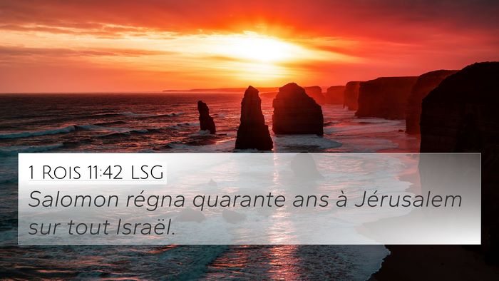 1 Rois 11:42 LSG Bible Verse Image