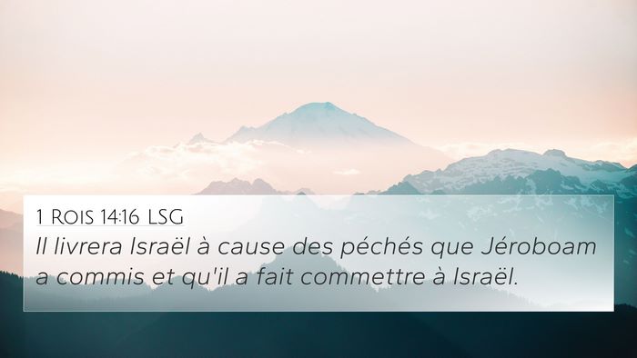 1 Rois 14:16 LSG Bible Verse Image