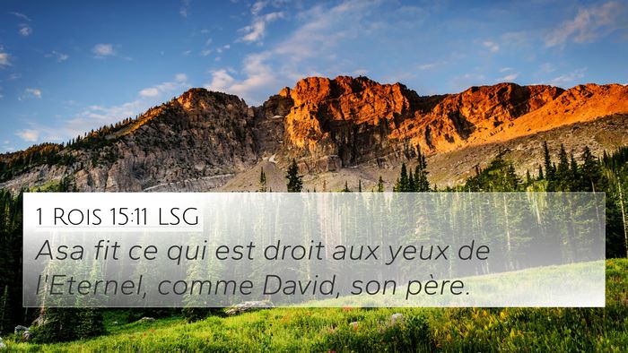 1 Rois 15:11 LSG 4K Wallpaper - Asa fit ce qui est droit aux yeux de l'Eternel, - 4K Wallpaper Bible Verse
