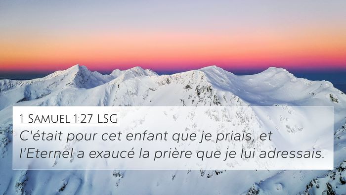 1 Samuel 1:27 LSG Bible Verse Image