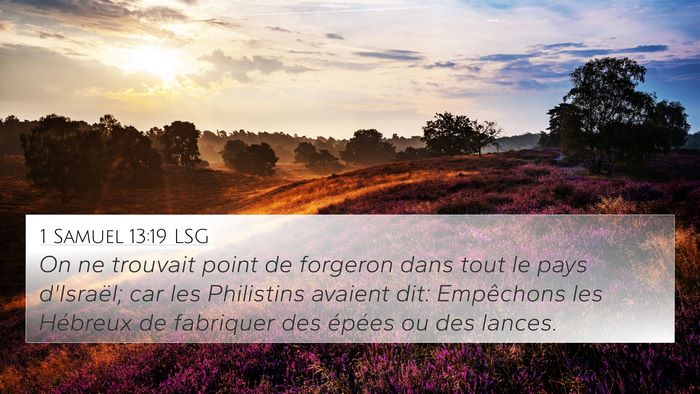 1 Samuel 13:19 LSG Bible Verse Image