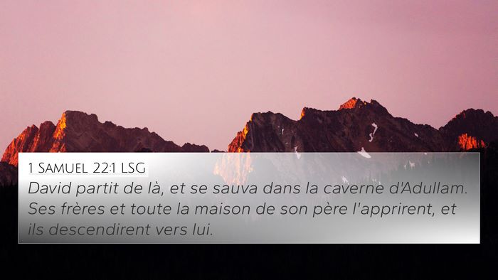 1 Samuel 22:1 LSG Bible Verse Image