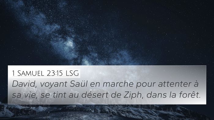 1 Samuel 23:15 LSG Bible Verse Image