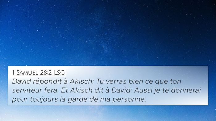 1 Samuel 28:2 LSG Bible Verse Image