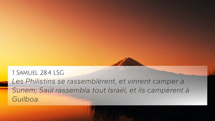 1 Samuel 28:4 LSG Bible Verse Image