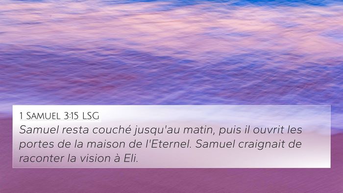 1 Samuel 3:15 LSG Bible Verse Image