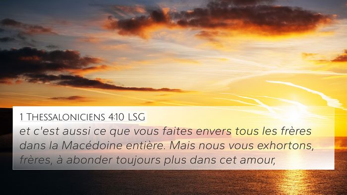 1 Thessaloniciens 4:10 LSG Bible Verse Image