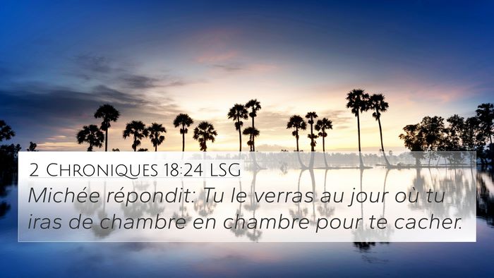 2 Chroniques 18:24 LSG Bible Verse Image