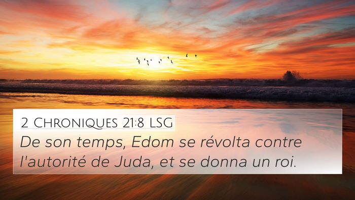 2 Chroniques 21:8 LSG Bible Verse Image