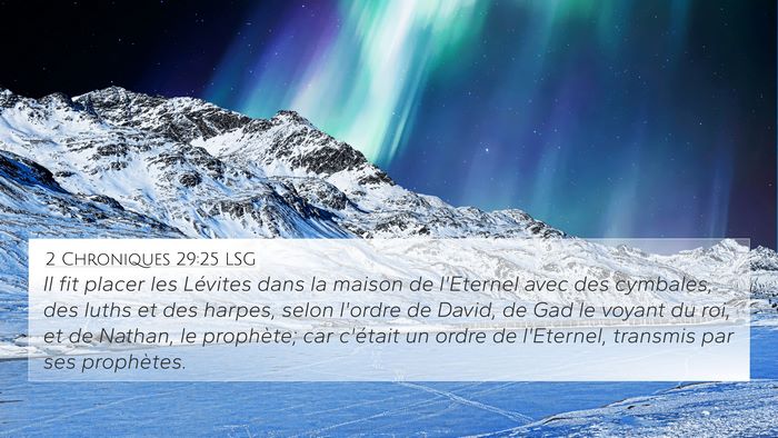 2 Chroniques 29:25 LSG Bible Verse Image