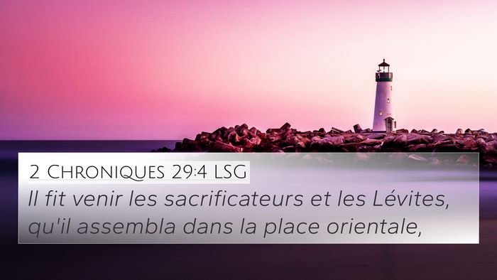2 Chroniques 29:4 LSG Bible Verse Image