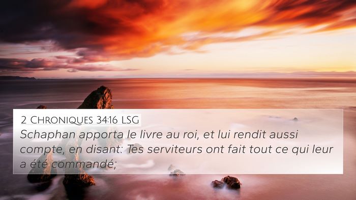 2 Chroniques 34:16 LSG Bible Verse Image