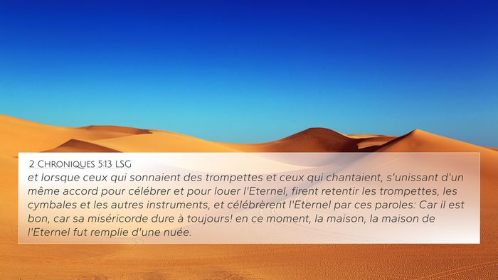 2 Chroniques 5:13 LSG Bible Verse Image
