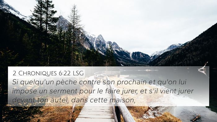 2 Chroniques 6:22 LSG Bible Verse Image