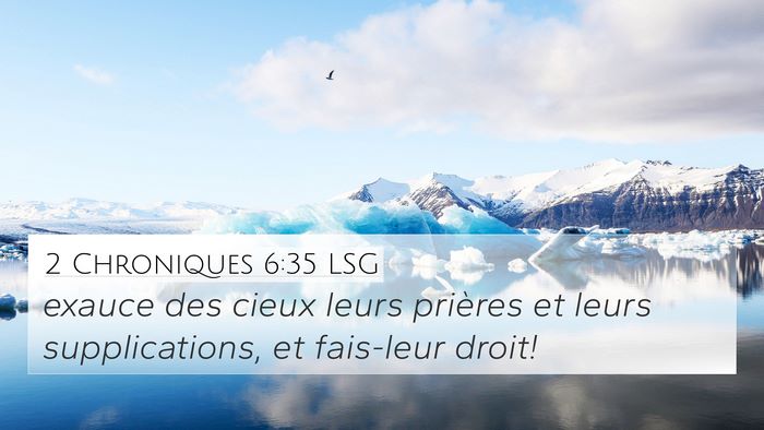 2 Chroniques 6:35 LSG Bible Verse Image