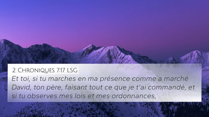 2 Chroniques 7:17 LSG Bible Verse Image