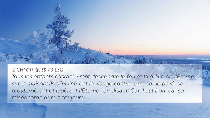 2 Chroniques 7:3 LSG Bible Verse Image